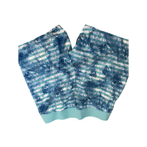 LULULEMON Men's Blue White Stretch Digital Swim Trunks Board Shorts Size 36 - Picture 4 of 5